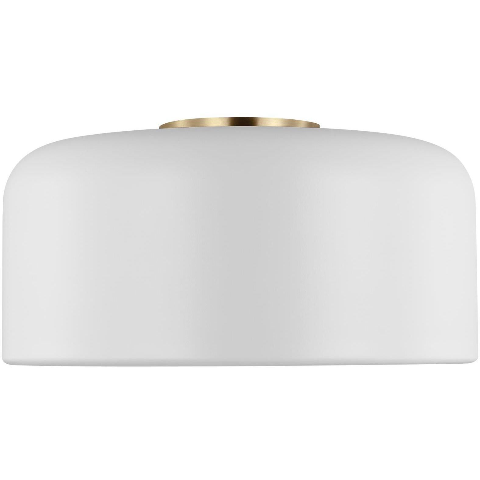 Malone 1 Light 13.75 inch Matte White Ceiling Flush Mount Ceiling Light